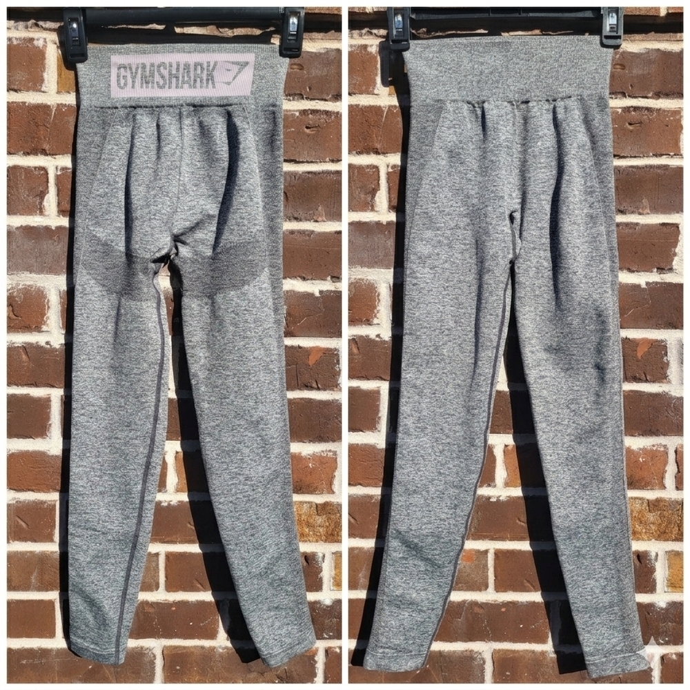 Gymshark flex high waisted leggings gray pink Womens XS